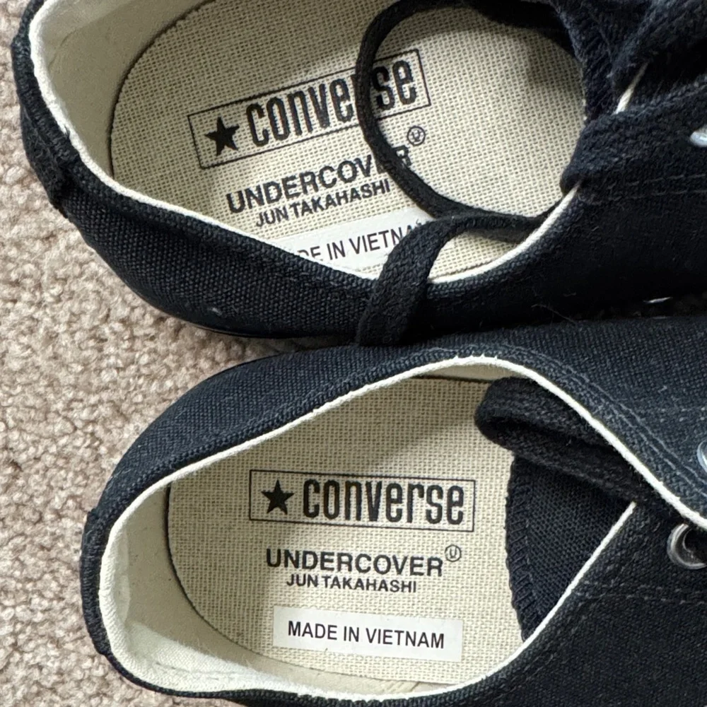 Converse Black Canvas Sneakers with White Soles - Picture 2 of 4